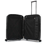 Набір валіз Франція (L M S-3шт) поліпропілен чорний/Airtex 251, фото 9