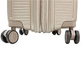 Валіза ручна поклажа S поліпропілен шампань 55х40х25+5/54л/3кг/Airtex, фото 9