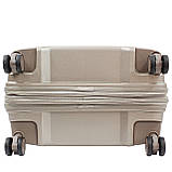 Валіза ручна поклажа S поліпропілен шампань 55х40х25+5/54л/3кг/Airtex, фото 7