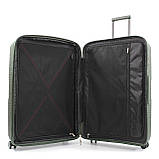 Набір валіз Франція (L M S-3шт) поліпропілен зелений/Airtex 251, фото 9