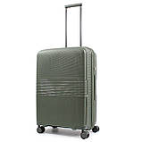 Набір валіз Франція (L M S-3шт) поліпропілен зелений/Airtex 251, фото 3