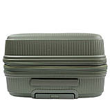 Набір валіз Франція (L M S-3шт) поліпропілен зелений/Airtex 251, фото 5