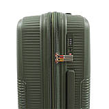 Набір валіз Франція (L M S-3шт) поліпропілен зелений/Airtex 251, фото 7