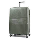 Набір валіз Франція (L M S-3шт) поліпропілен зелений/Airtex 251, фото 2