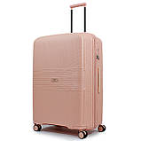 Набір валіз Франція (L M S-3шт) поліпропілен рожевий/Airtex 251, фото 2