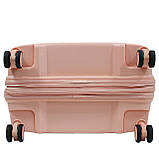 Набір валіз Франція (L M S-3шт) поліпропілен рожевий/Airtex 251, фото 6