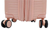 Набір валіз Франція (L M S-3шт) поліпропілен рожевий/Airtex 251, фото 8