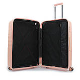 Набір валіз Франція (L M S-3шт) поліпропілен рожевий/Airtex 251, фото 9