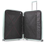 Валіза велика L поліпропілен оливка 77х53х33+5/133л/4.3кг/Aitex 251, фото 10