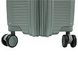 Валіза велика L поліпропілен оливка 77х53х33+5/133л/4.3кг/Aitex 251, фото 9