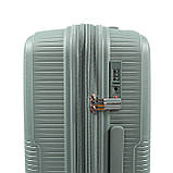 Валіза велика L поліпропілен оливка 77х53х33+5/133л/4.3кг/Aitex 251, фото 8