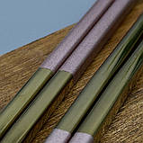 Металеві палички для їжі Пильна троянда, фото 3