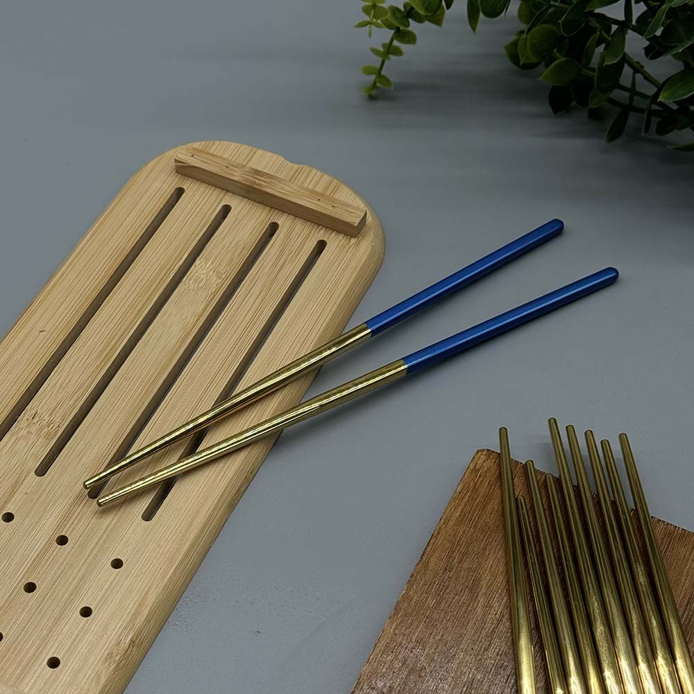 Металеві палички для їжі Сині, фото 1