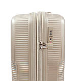 Валіза ручна поклажа S поліпропілен шампань 55х40х25+5/54л/3кг/Airtex, фото 8