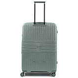 Валіза велика L поліпропілен оливка 77х53х33+5/133л/4.3кг/Aitex 251, фото 3