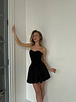 Женская стильная повседневная однотонная юбка черного белого цвета 42-44,46-48