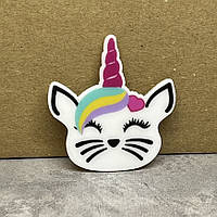Серединка для бантиків - Кицька (единоріг), 3,8 см, шт, Різнокольоровий