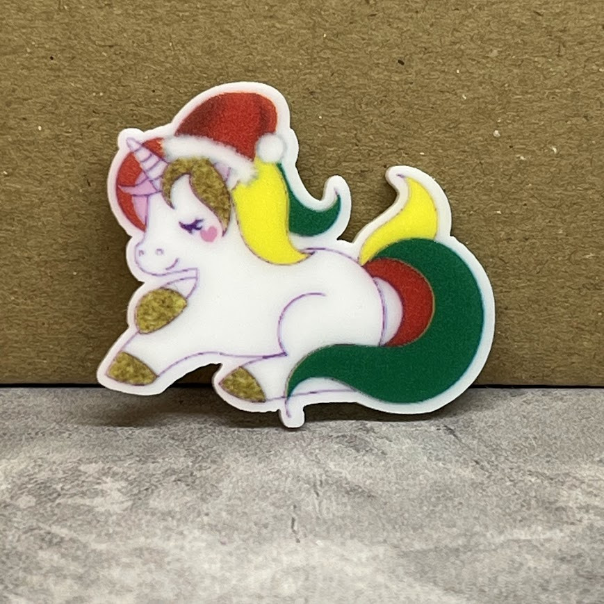 Серединка для бантиків- Единоріг, 40*32 мм, арт 014223, 1 шт, Різнокольоровий, фото 1