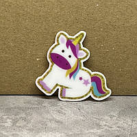 Серединка для бантиків -Єдиноріг, 4 см, арт 015212, 1 шт, Різнокольоровий