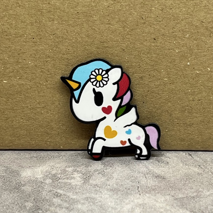 Серединка для бантиків Єдиноріжок, 2,7*3,3 см, арт 03108, 1 шт, Різнокольоровий, фото 1