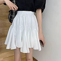 Женская трендовая базовая летняя юбка белый черный 42-44 46-48 50-52