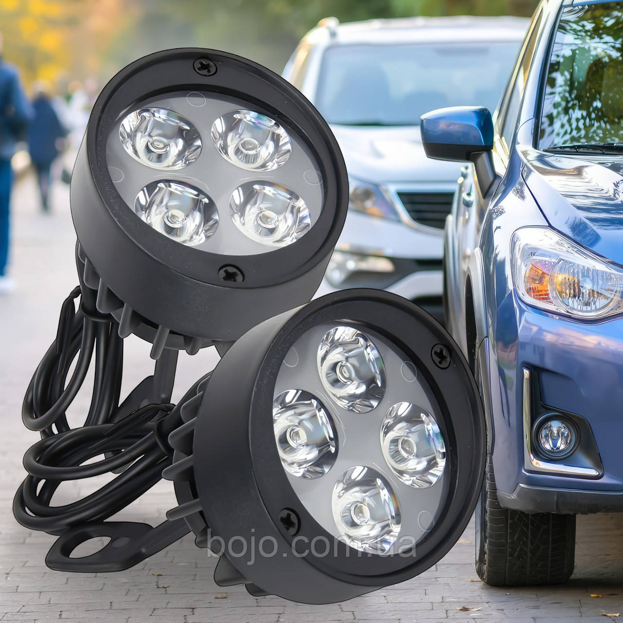 Автомобільні яскраві світлодіодні денні ходові вогні DRL 24 (224)