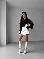 Женская классическая стильная укороченная юбка-шорты 42-44, 44-46