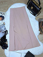 Женская легкая летняя юбка длины миди с двумя разрезами спереди (42-44), (46-48)