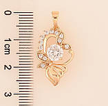 Кулон Xuping M&L Колір 18К «Декоративний візерунок з інкрустацією кристалами» для ланцюжка до 5мм, фото 2