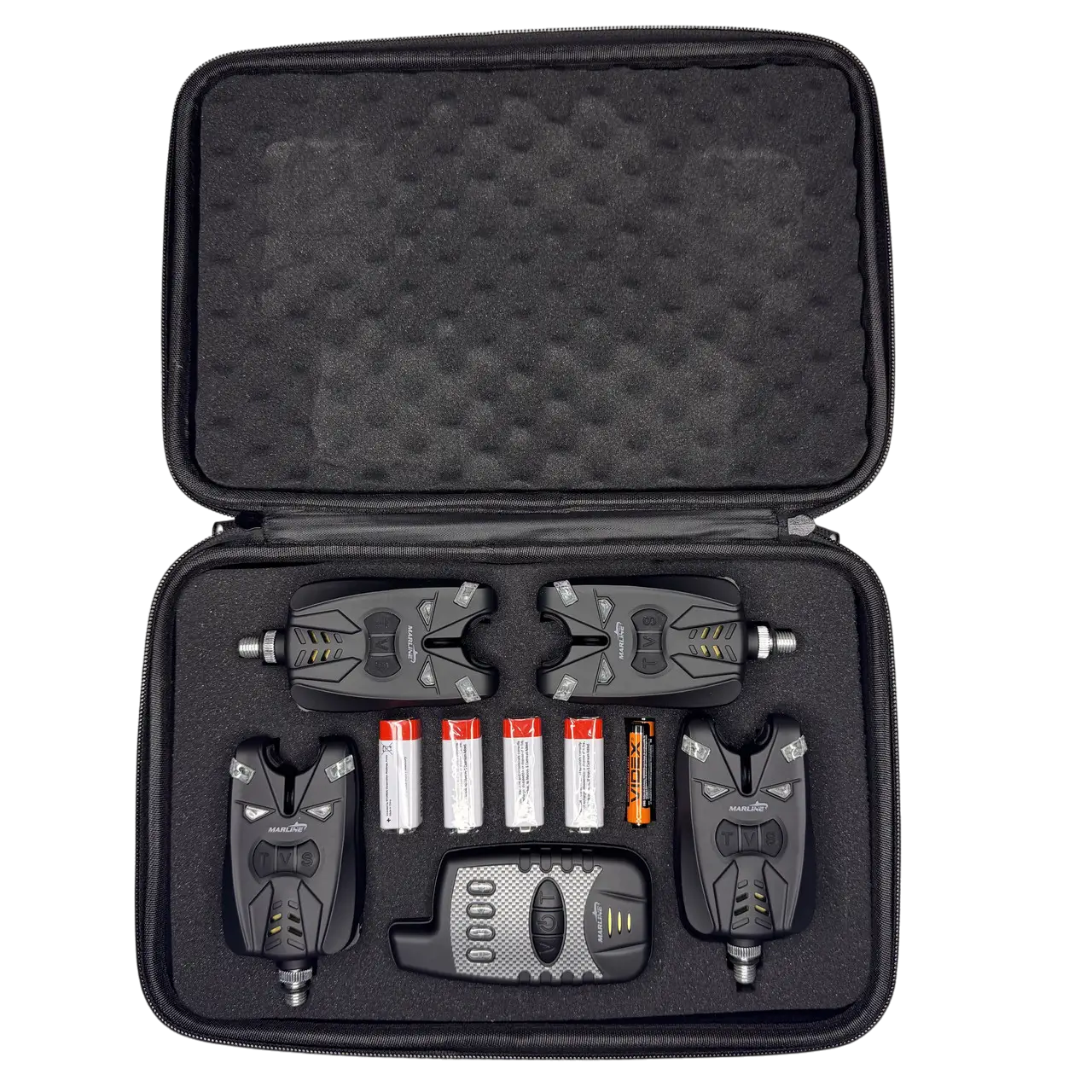 Marline JHA-528: Електронний комплект 4+1 сигналізаторів для рибалки  з пейджером