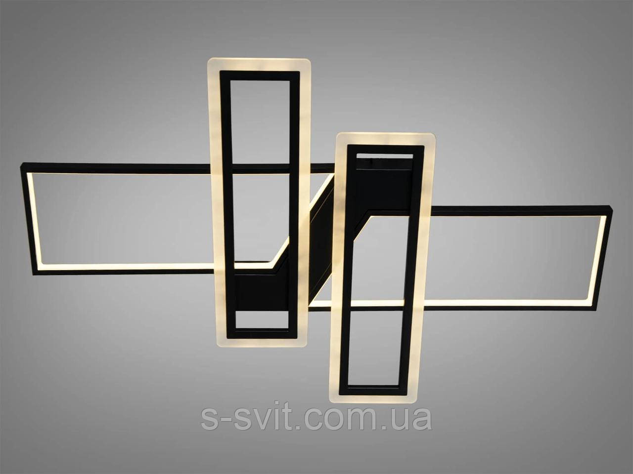 100 W черная LED-люстра с пультом: преимущества от S-svit