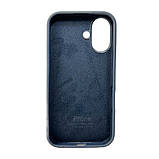 Чехол для iPhone 16 Silicone Full Case Open Cam, Dark Blue, мягкая подкладка, защита 360°, фото 4
