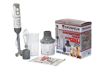 Занурювальний блендер Grunhelm EBS-800SG 800 Вт чаша 600 мл для кухні