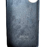 Чехол для iPhone 16 Silicone Full Case Open Cam, Dark Blue, мягкая подкладка, защита 360°, фото 5