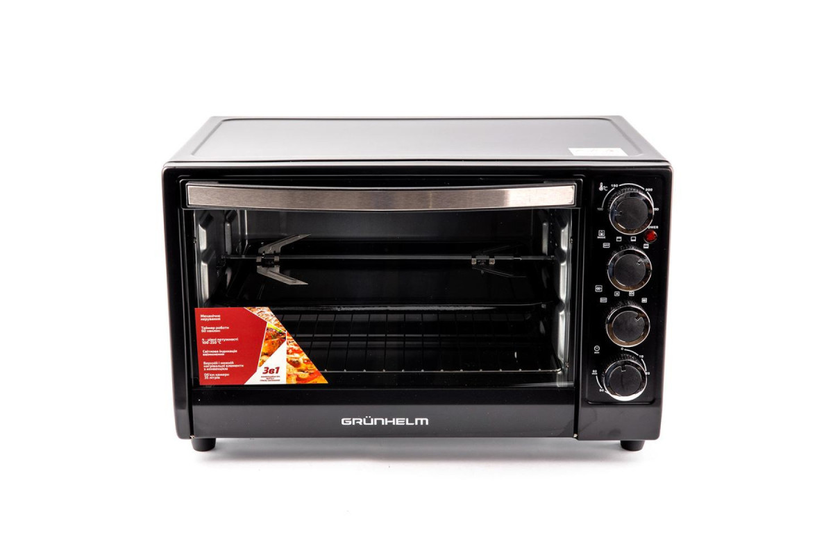 Настільна електропіч Grunhelm GN352ARC 35 л потужність 1800 Вт міні духовка для кухні, фото 1