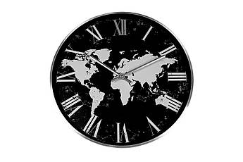 Настінний алюмінієвий годинник 40 см Grunhelm WC-YP277 кварцовий стильний дизайн