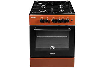 Газова плита Grunhelm G4FM6612BRB 70 л SABAF електропідпал термометр функціональна плита