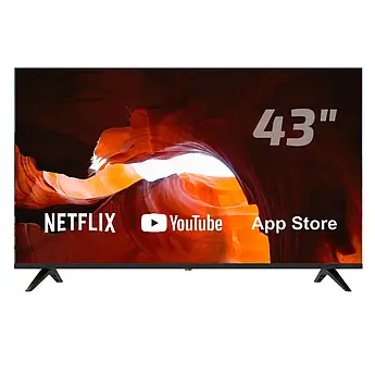 Телевізор 43" Grunhelm T2S2 Android 12 FHD TV 43GHF-750AV яскравий і сучасний Smart TV