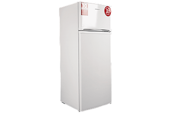 Двокамерний холодильник Grunhelm GRW-143DD білий 205 л тихий і енергоефективний для кухні