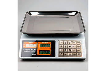 Торгові ваги Grunhelm GSC-053 4 Ач, електронний прилад для зважування