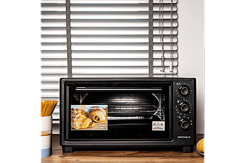 Електропіч 42 л Grunhelm GN42KA для приготування випічки та гарячих страв