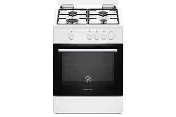 Газова одноконфоркова плита Grunhelm G4FG6612W  автоматичне електрозапалювання, 4 конфорки