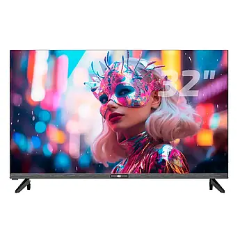 Телевізор 32" Grunhelm T2S2-32GH-750T2  HD якість без Smart TV, яскравість 180 кд/м²