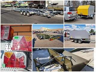 Причіпи від виробника, комплектуючі до причепів, тенти на причепи та зерновози