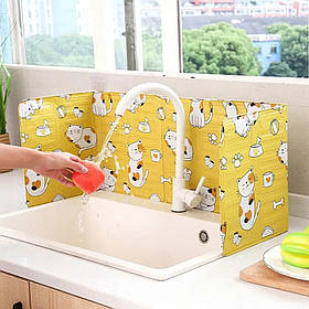 Захисний екран для плити від масляних бризок "Коти" із щільної алюмінієвої фольги, 84х32,5 см