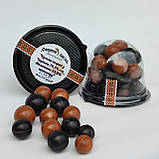Цукерки Кульки асорті з класичного чорного шоколаду 70,3% та молочного шоколаду 33,6% крафтове виробництво 270 грам, фото 2