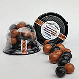 Цукерки Кульки асорті з класичного чорного шоколаду 70,3% та молочного шоколаду 33,6% крафтове виробництво 270 грам, фото 4