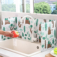 Захисний екран для плити від масляних бризок "Савана" із щільної алюмінієвої фольги, 84х32,5 см