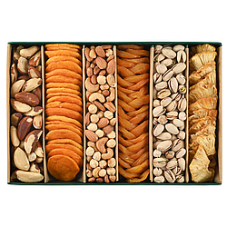 Подарунковий набір з сухофруктами та горіхами Classic big green №7