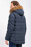 Зимова чоловіча куртка з хутром Finn Flare W17-22006-101 темно-синя 2XL, фото 4